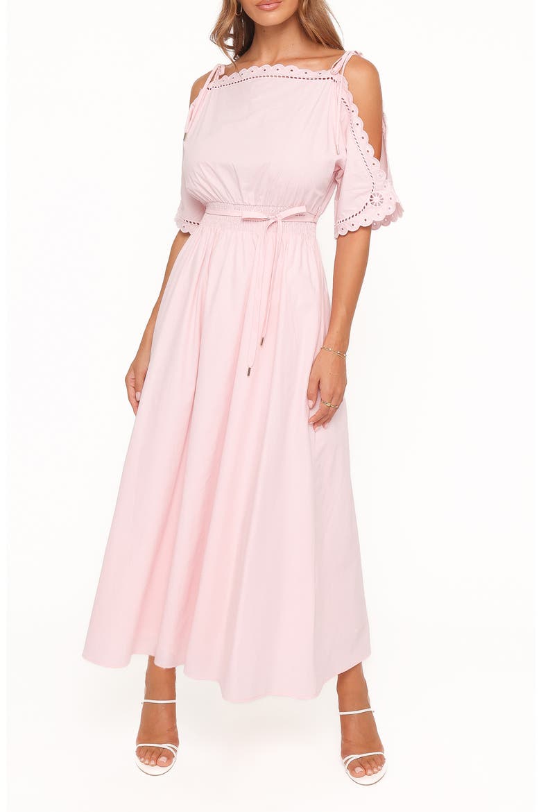 Nellie Cotton Midi Dress, Main, color, PETAL PINK