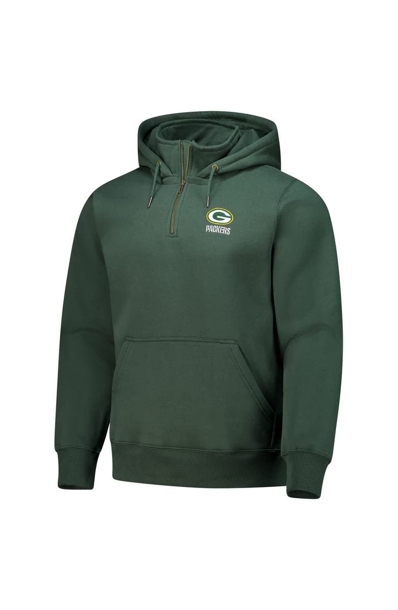 DUNBROOKE Unisex Dunbrooke Green Green Bay Packers Defender Quarter-Zip Hoodie, Alternate, color,