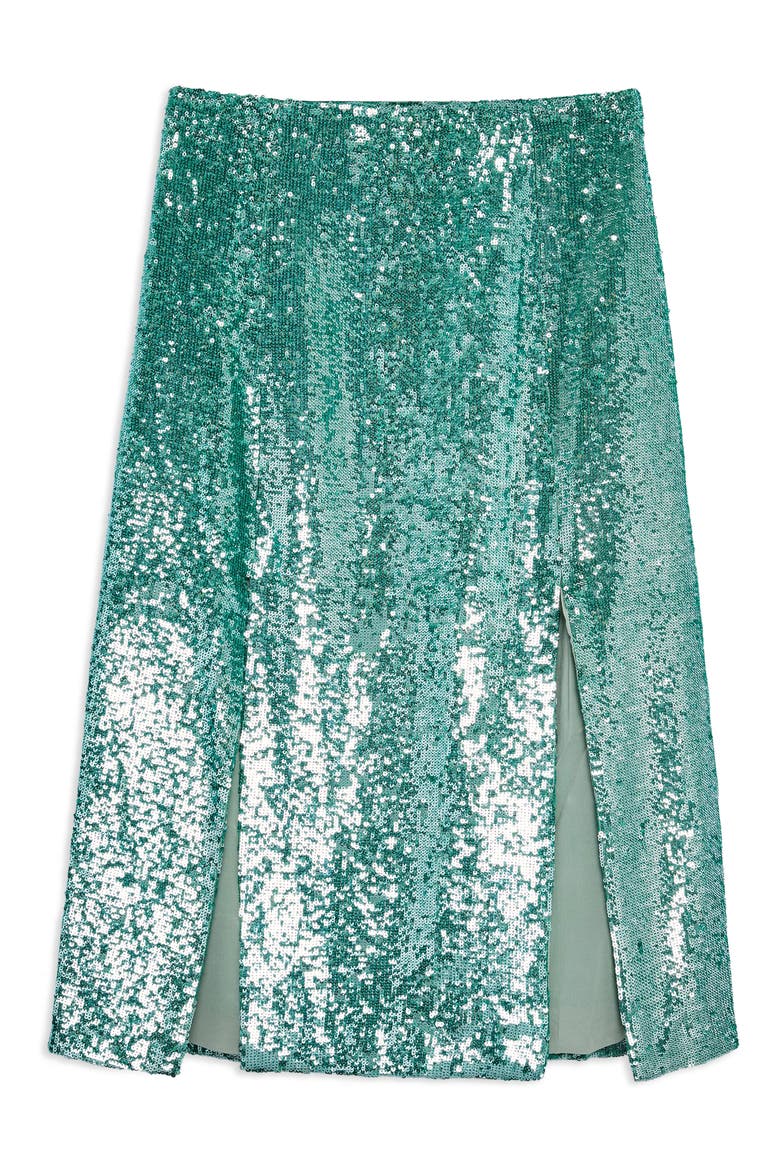 Sequin Skirt, Alternate, color, MINT