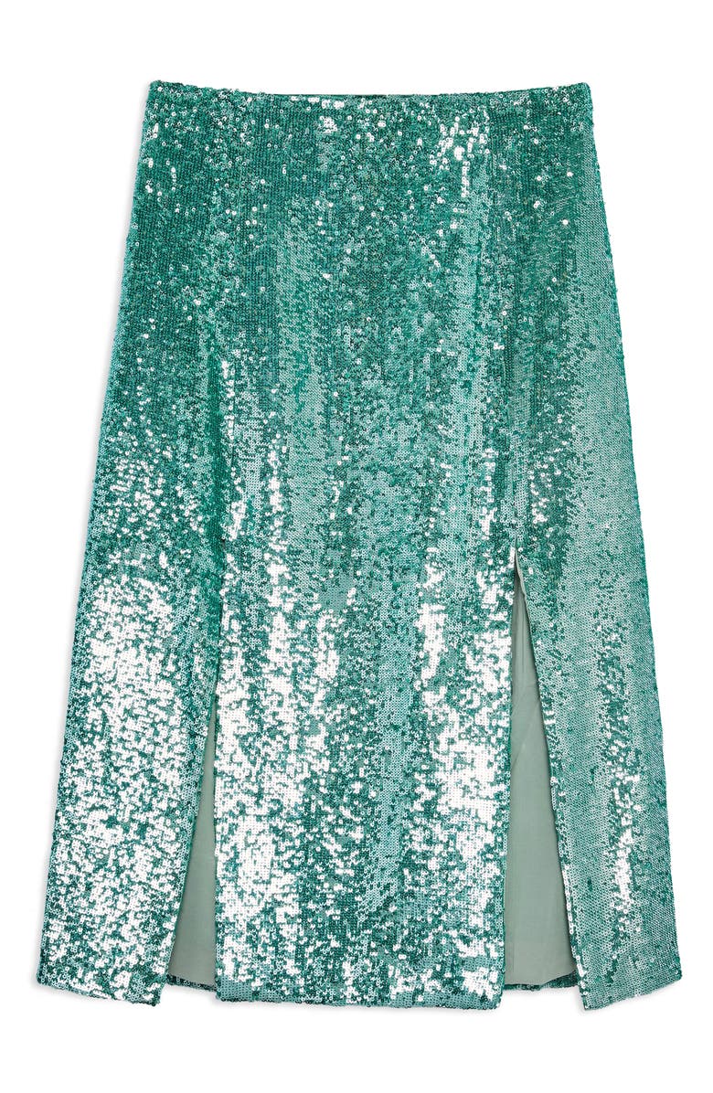 Topshop Sequin Skirt, Alternate, color,