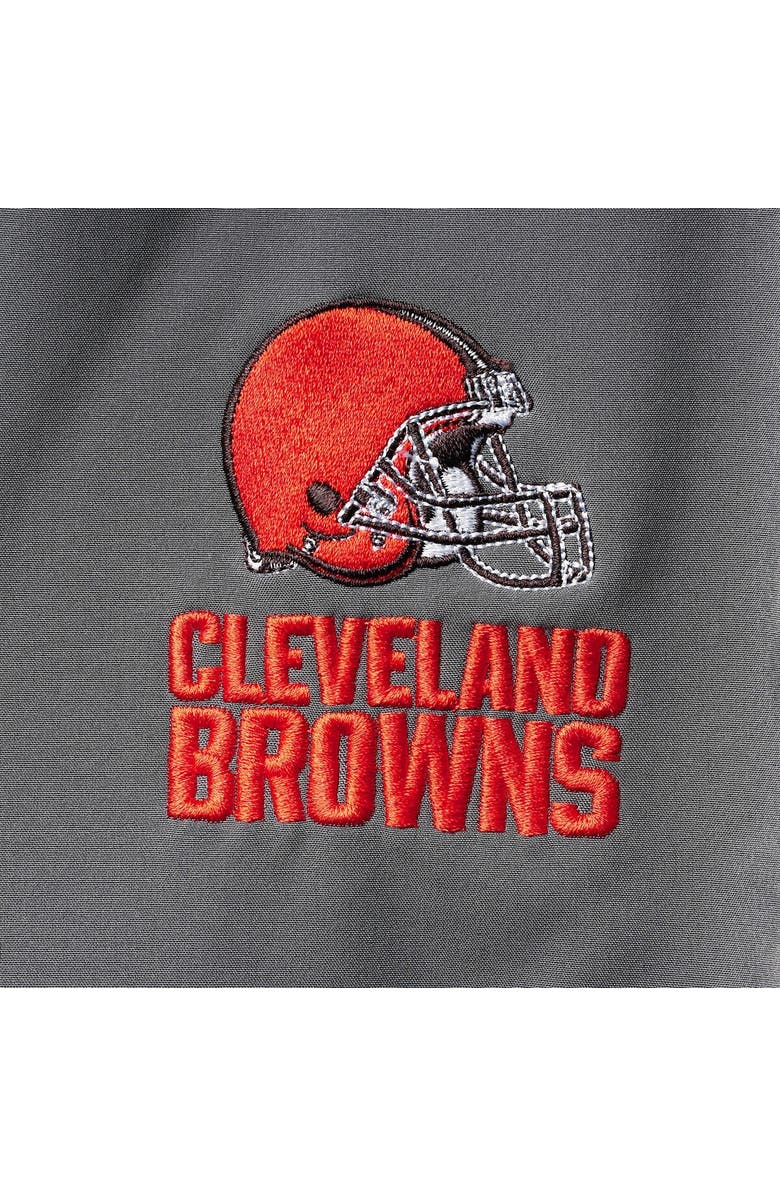 DUNBROOKE Men's Dunbrooke Charcoal Cleveland Browns Circle Softshell Fleece Full-Zip Jacket, Alternate, color, Charcoal