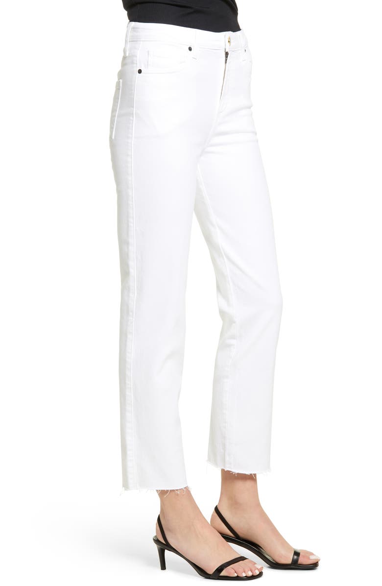 LE JEAN Sabine High Waist Raw Hem Straight Leg Jeans, Alternate, color, 