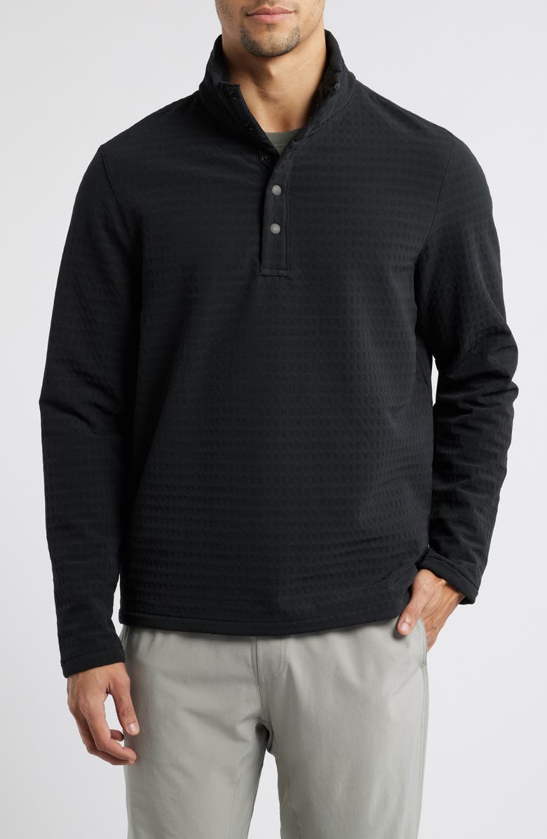 Free Fly Bonded Grid Fleece Pullover, Main, color, Black