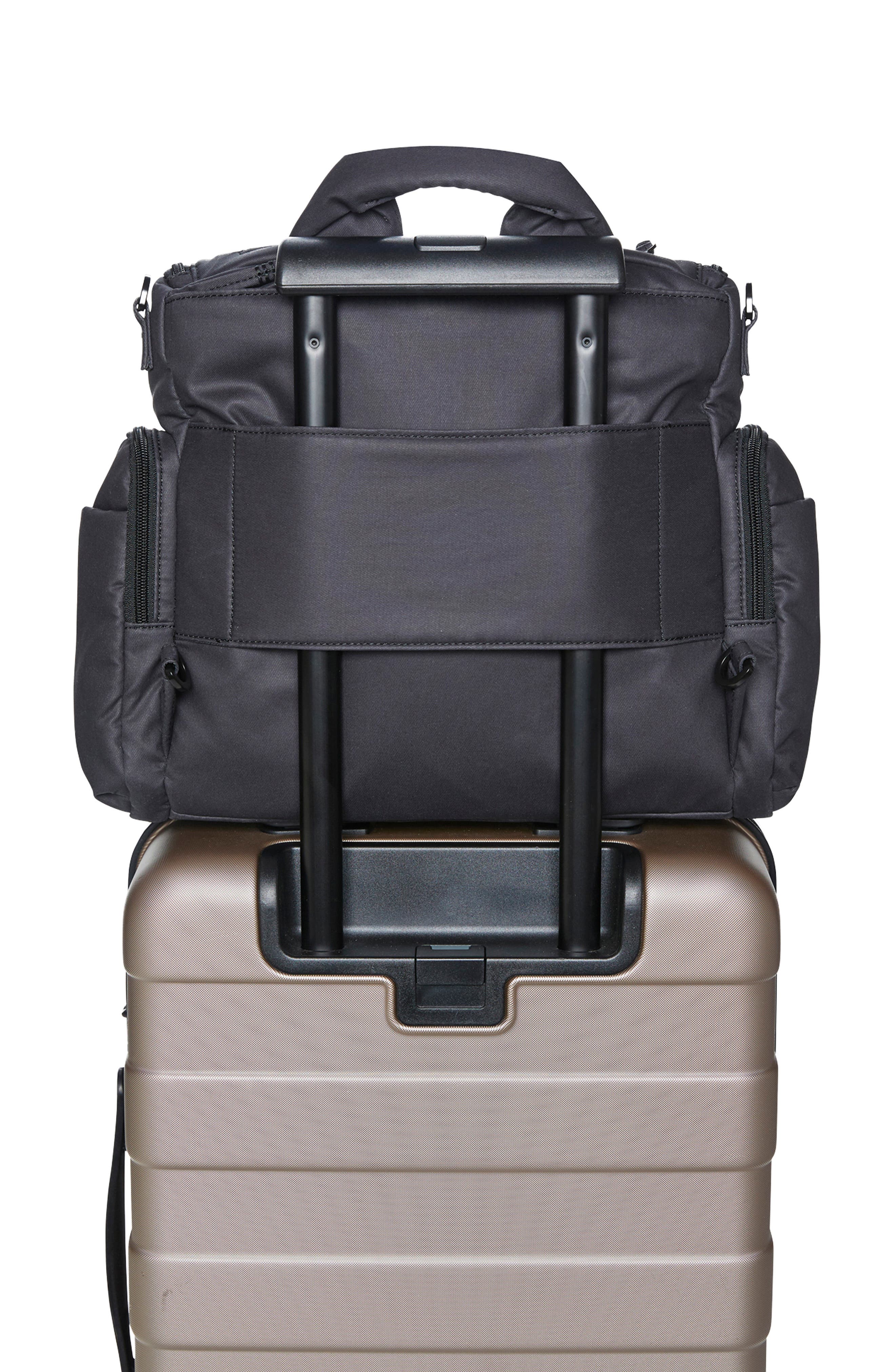 Caraa Medium Baby Nylon Diaper Bag, Alternate, color, Matte Black