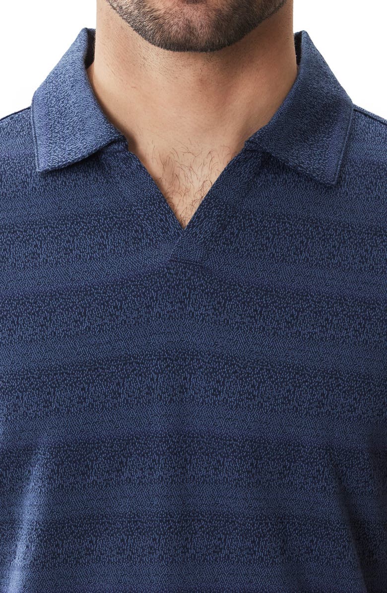 Robert Barakett Duval Stripe Johnny Collar Polo, Alternate, color, Navy
