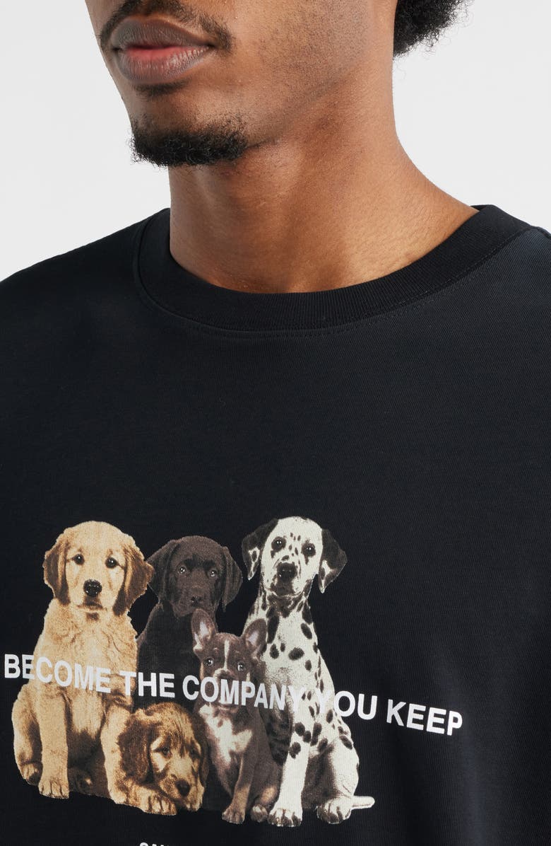 SANTO STUDIO Good Company Drappl Graphic T-Shirt, Alternate, color, Black