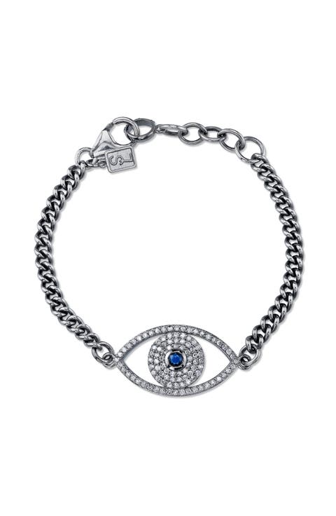 Evil Eye Curb Chain Bracelet