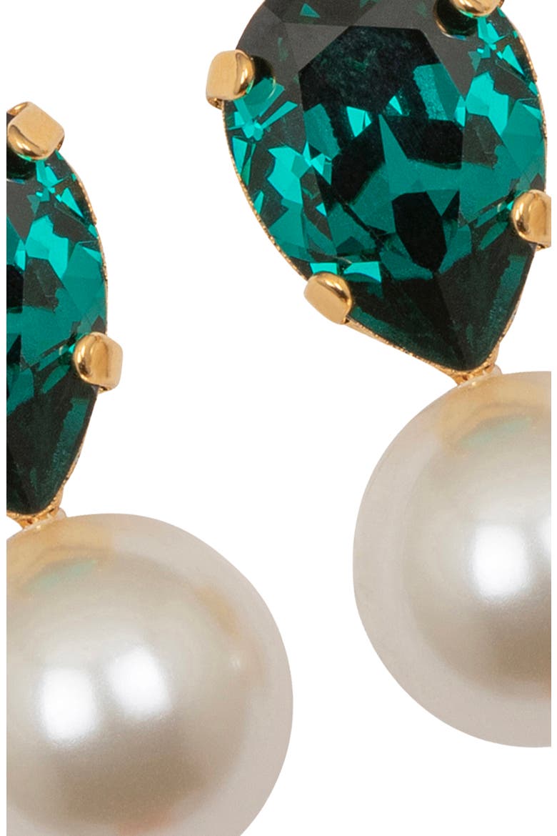 Cimone Drop Earrings, Alternate, color, EMERALD