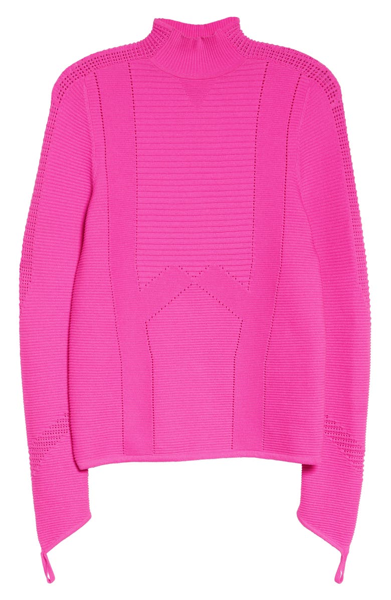 Adam Selman Sport Rib Mock Neck Top, Alternate, color, 