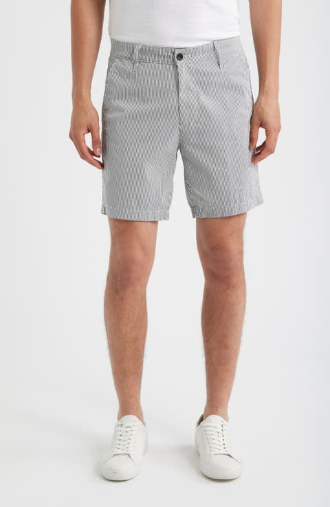 Cipher Slim Fit Stripe Seersucker Chino Shorts