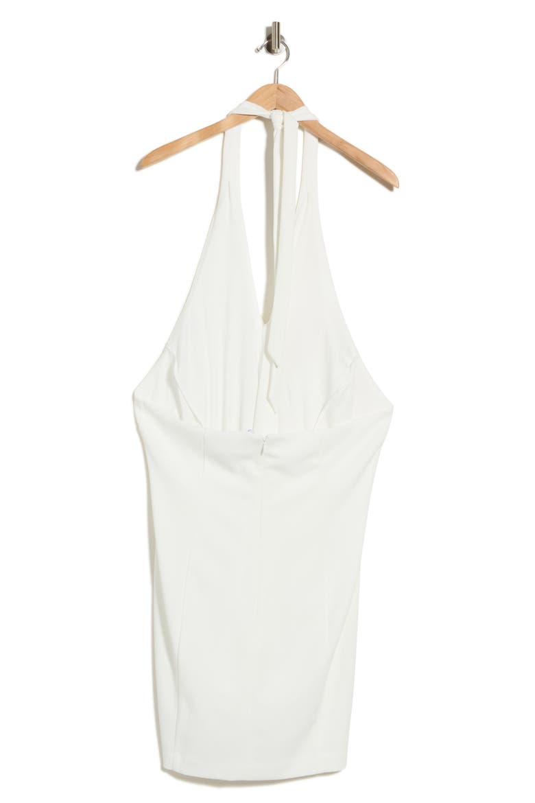 Plyr Halter Neck Minidress, Alternate, color, CREAM