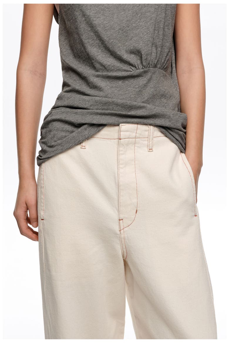 Barrel Denim Jeans, Alternate, color, ECRU