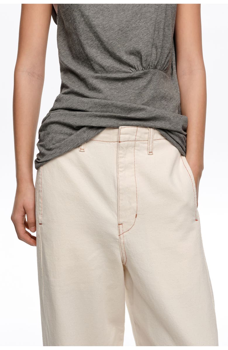 Bimba y Lola Barrel Denim Jeans, Alternate, color, Ecru