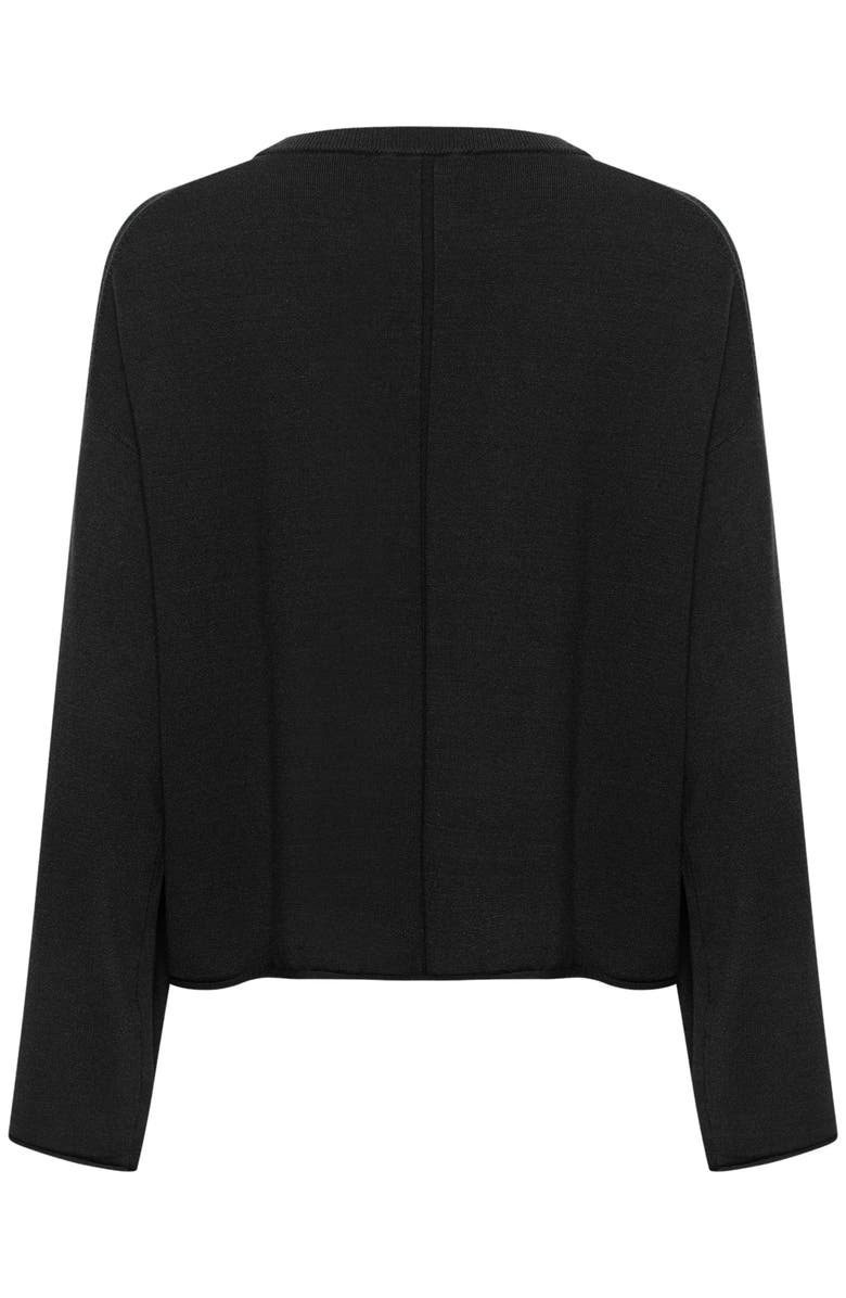 Soaked in Luxury Slspina Boxy Fit Tight Knit Pullover, Alternate, color, Black