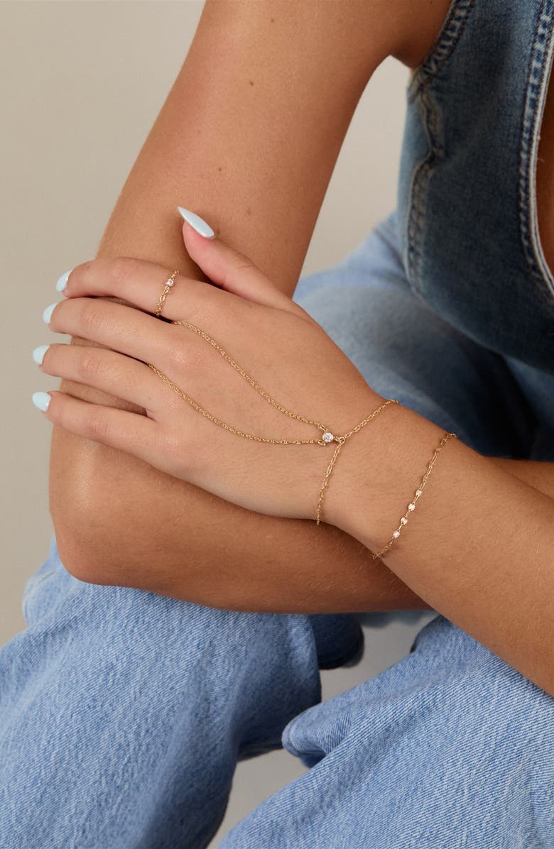 Set & Stones Teagan Hand Chain, Alternate, color, Gold