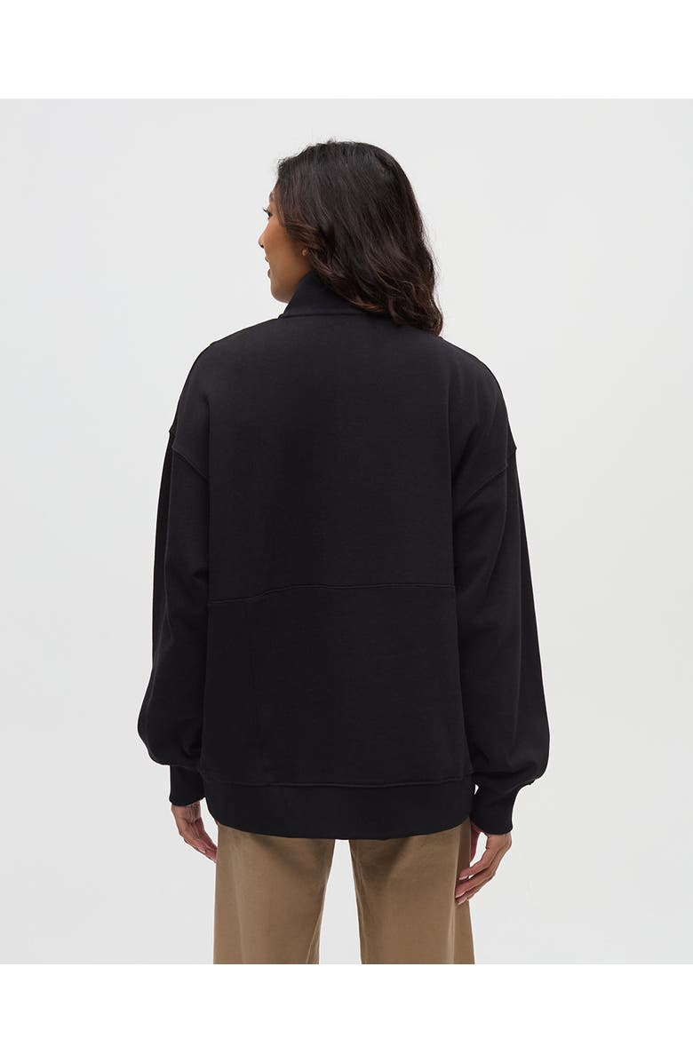 tentree Finlayson 1/4 Zip, Alternate, color, Meteorite Black