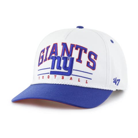 Men's '47 White/Royal New York Giants Roscoe Two-Toned Hitch Adjustable Hat