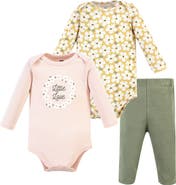 Hudson Baby Cotton Bodysuit and Pant Set