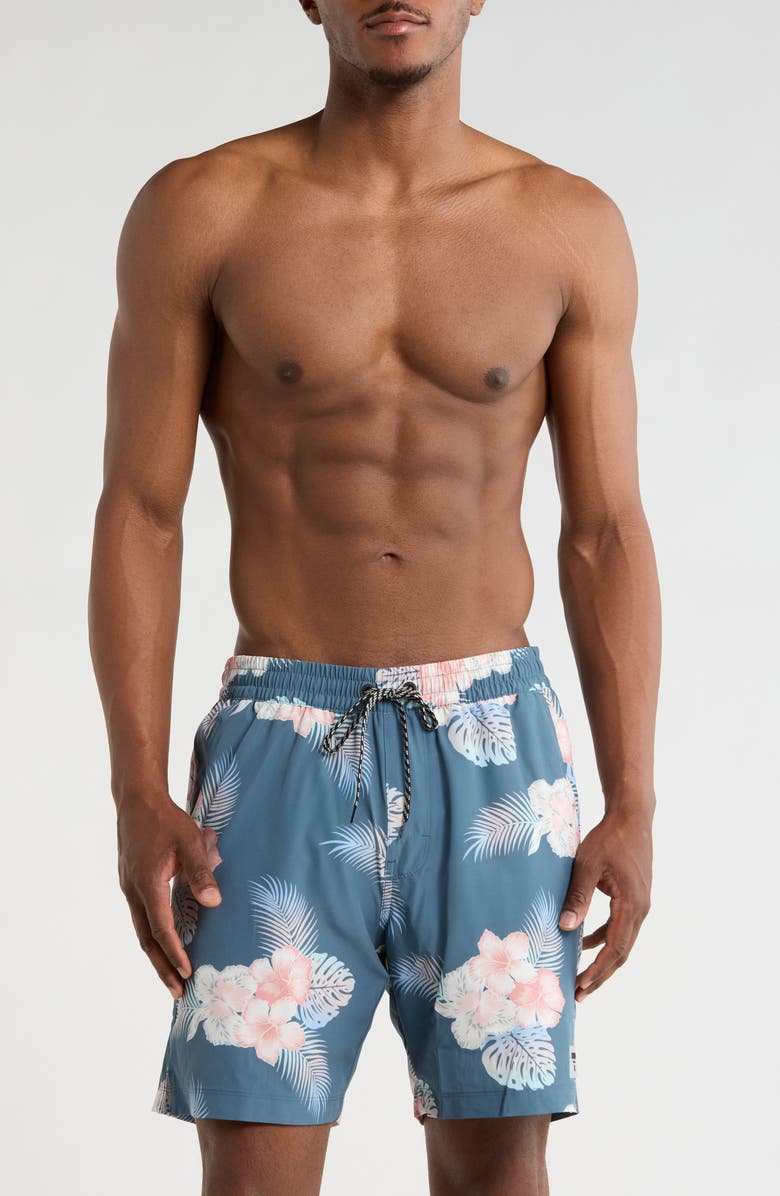 Hurley Chicama Volley Swim Trunks, Main, color, Grey Teal