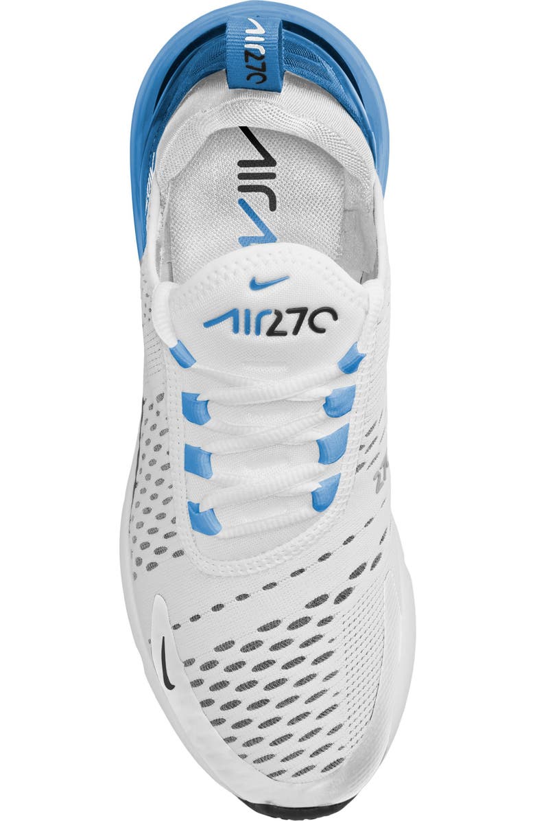 Nike Air Max 270 Sneaker, Alternate, color, White/ University Blue-Black