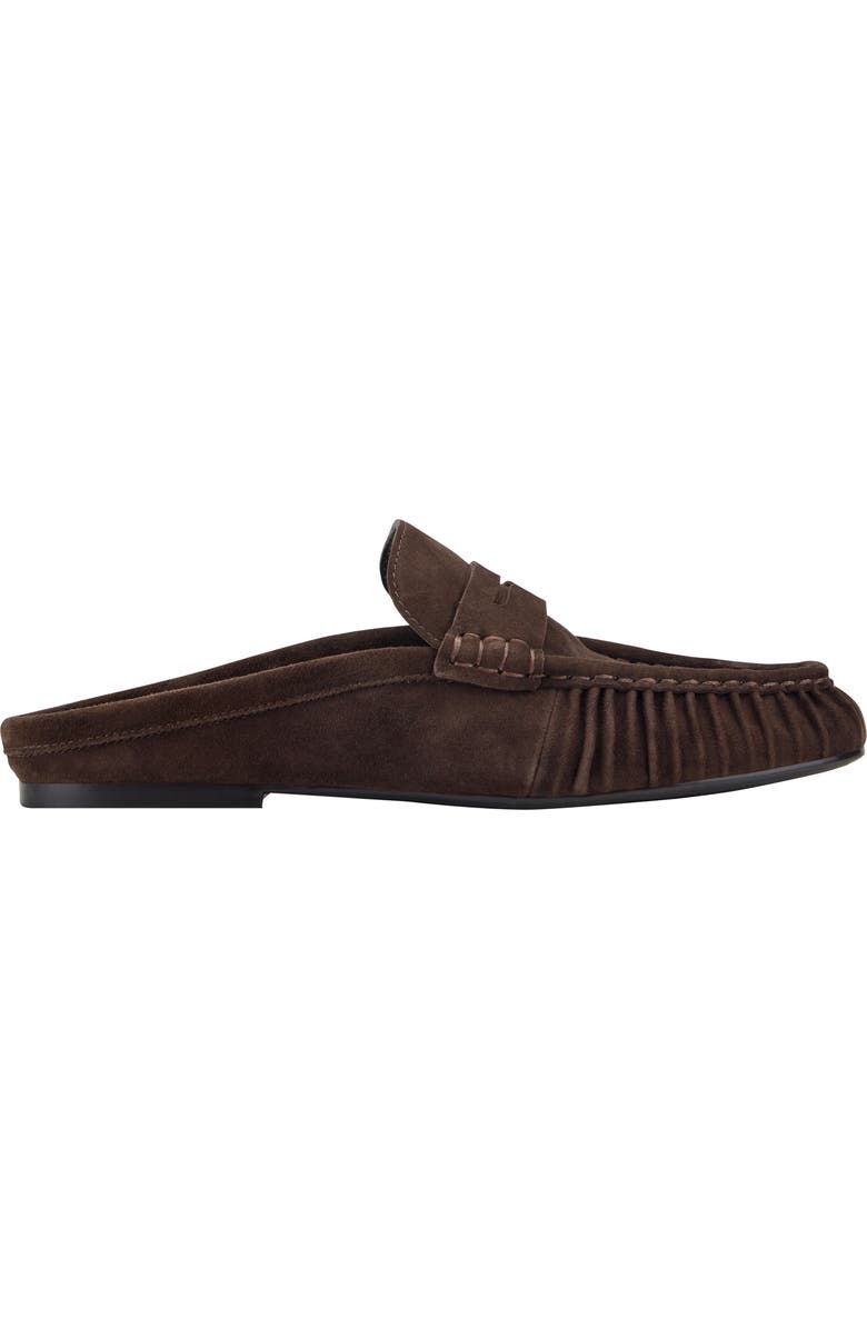 Marc Fisher LTD Jaynie Almond Toe Loafer Mule, Alternate, color, Dark Brown