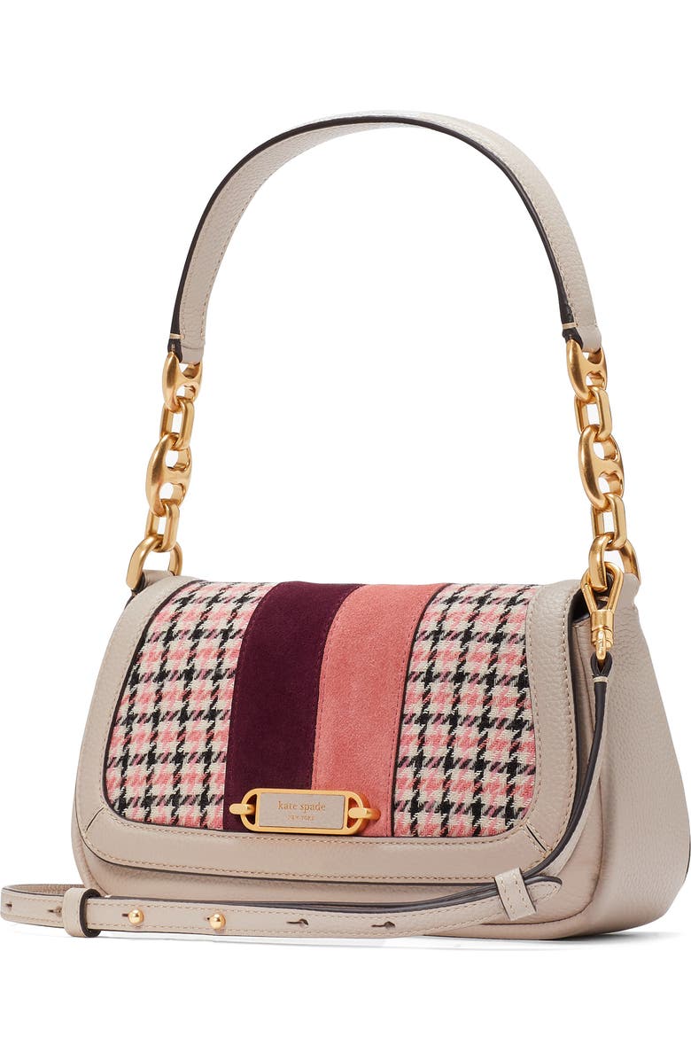 Kate Spade New York gramercy racing stripe leather shoulder bag, Alternate, color,