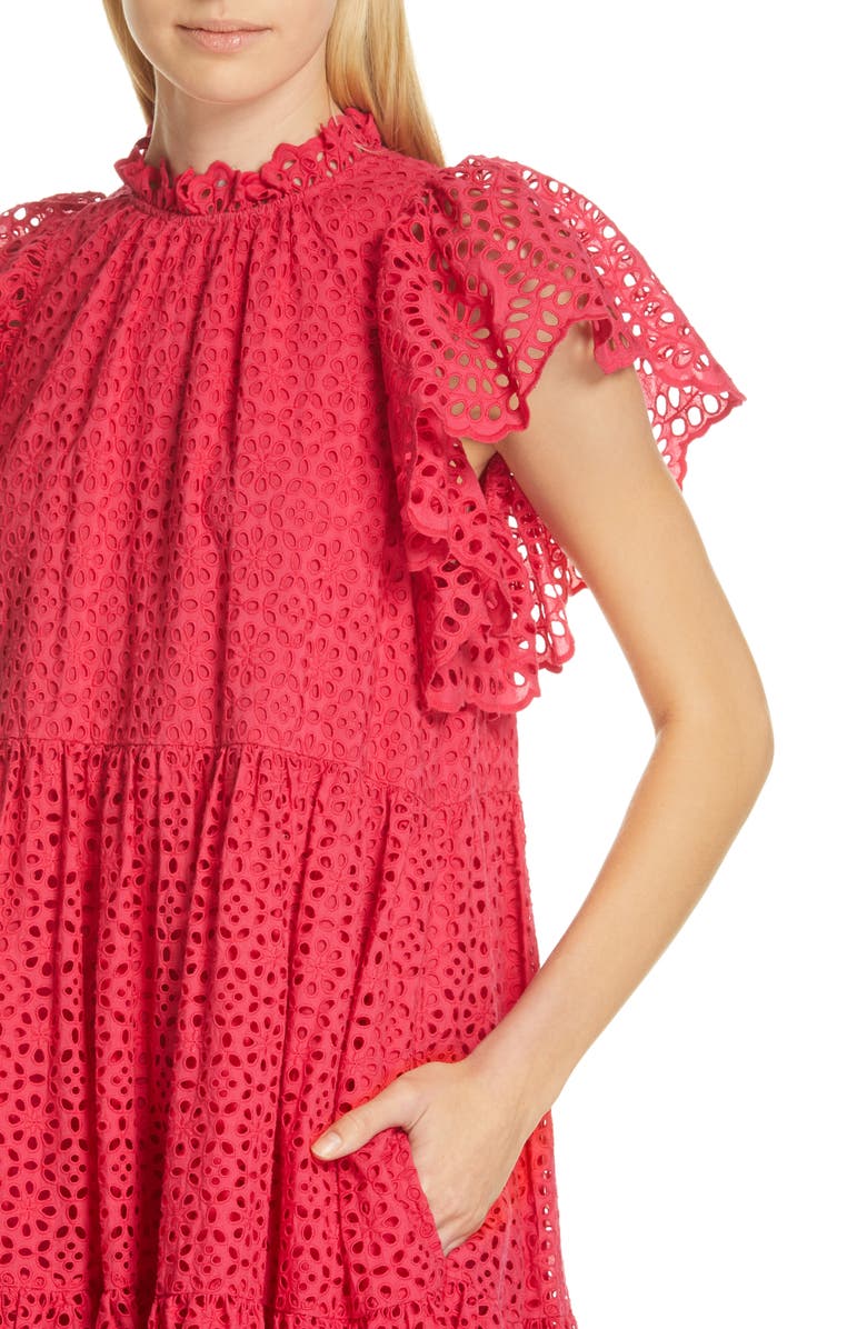Ulla Johnson Norah Eyelet Dress, Alternate, color, 