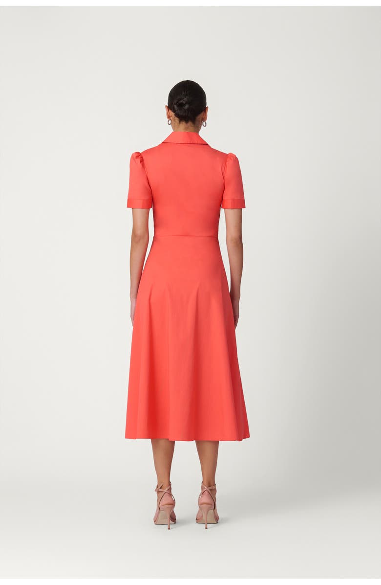 Shoshanna Cotton Poplin Barnet Dress, Alternate, color, Tangerine