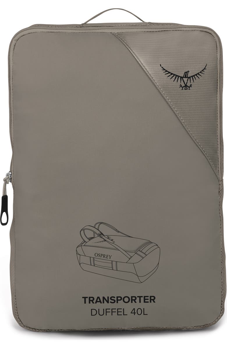 Osprey Transporter 40-Liter Duffle Backpack, Main, color, Tan Concrete