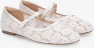 Kailee P Zora Crochet Lace Mary Jane Wedding Flats