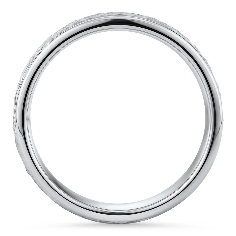Bliss Diamond Men's 6.5mm Tristen Titainum Carved Ring Comfort Fit ...