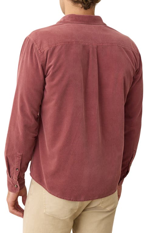 Marine Layer Lightweight Corduroy Button-up Shirt In Red