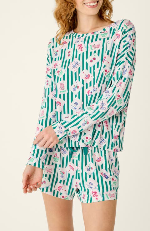 Mahjong Queen Dreams Long Sleeve Sleep Top