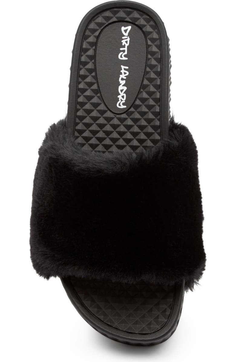 Dirty Laundry Sonny Faux Fur Slide Sandal, Alternate, color,