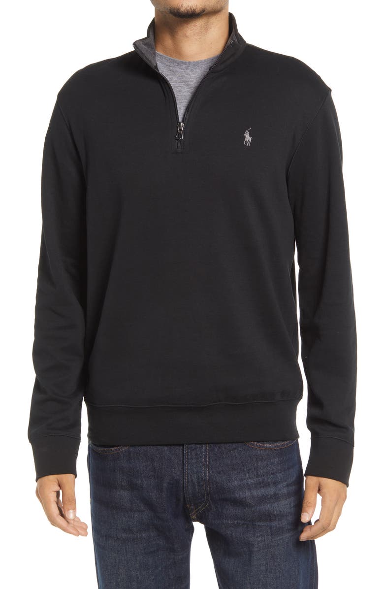 Polo Ralph Lauren Men's Double Knit Jersey Half Zip Pullover, Main, color, 