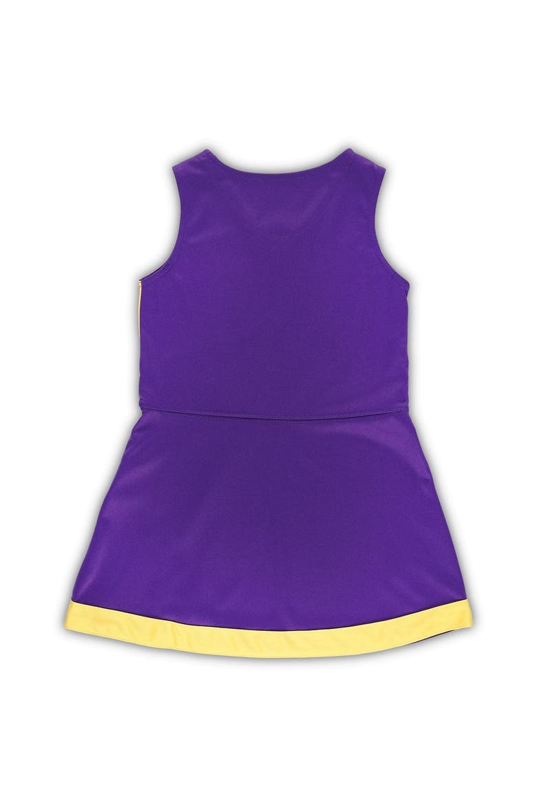 Girls Preschool Purple Minnesota Vikings Two-Piece Cheer Captain Jumper Dress with Bloomers Set, Alternate, color, Purple