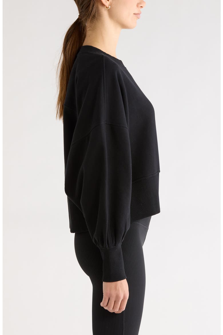 Cloud Fleece Relaxed Sweatshirt, Alternate, color, BLACK