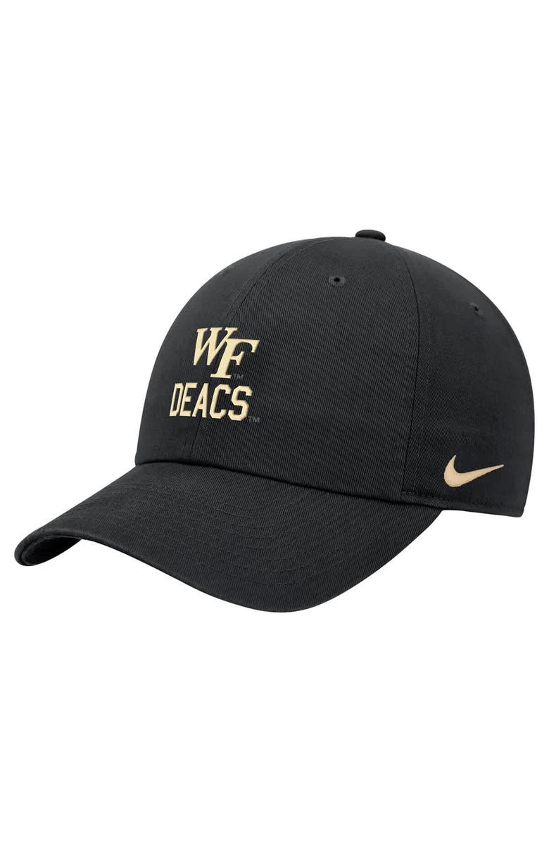 Nike Men's Nike Black Wake Forest Demon Deacons Club Adjustable Hat, Main, color, Black
