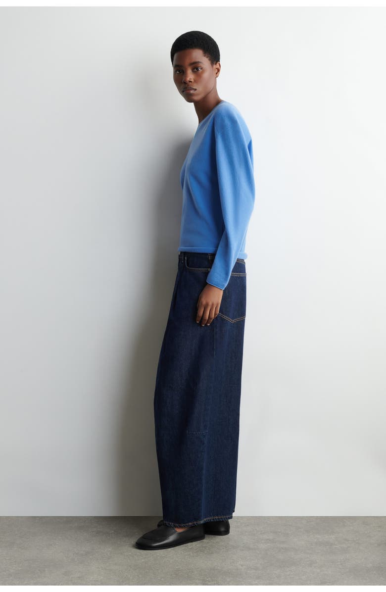 COS Twine Barrel-Leg Jeans, Alternate, color, Dark Blue