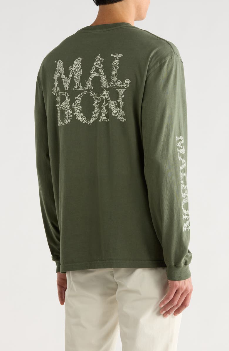 Malbon Golf Gorse Foraging Cotton Graphic T-Shirt, Alternate, color, Cavern