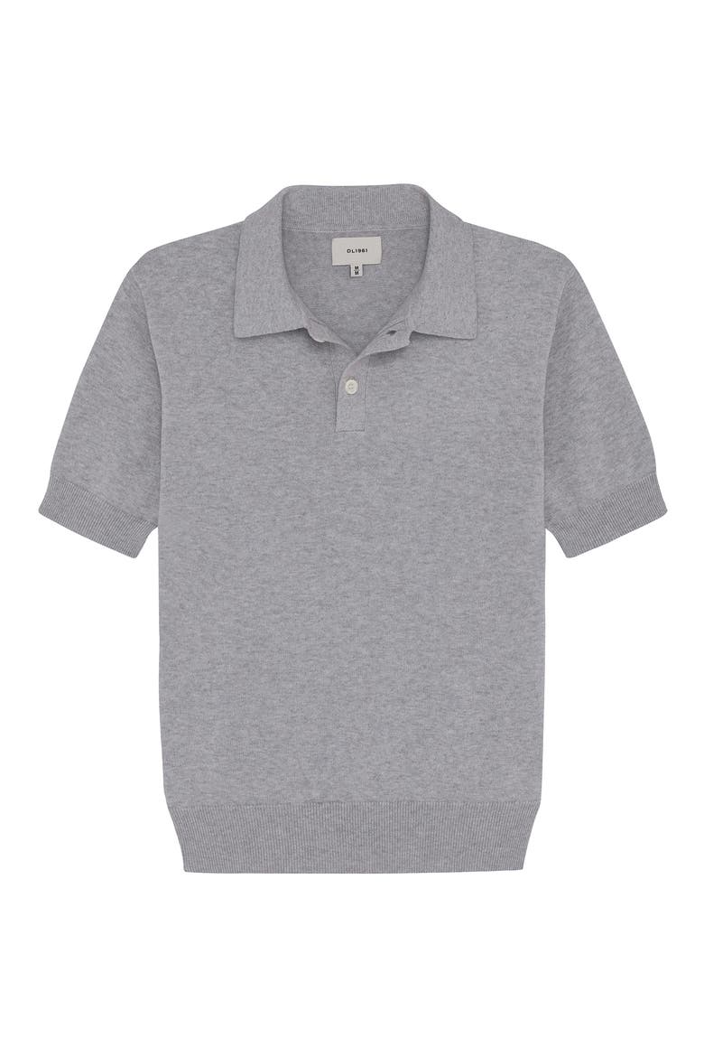Cotton & Cashmere Polo, Alternate, color, CONCRETE
