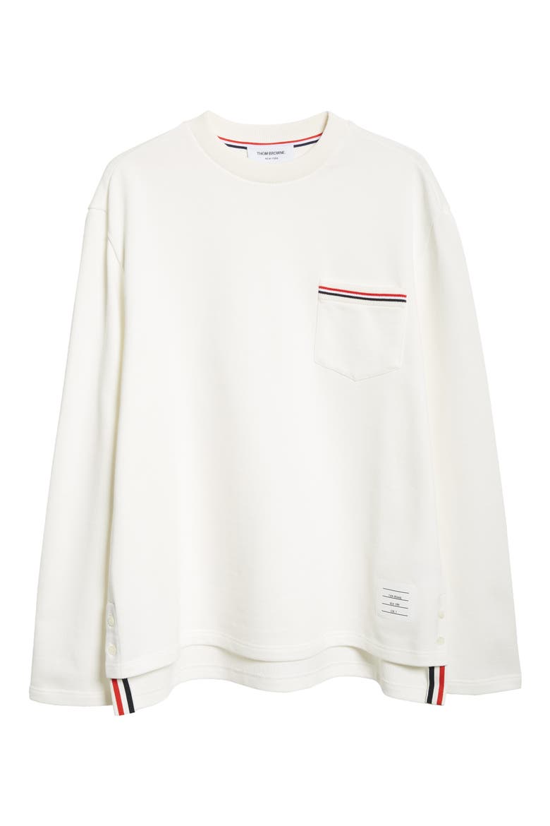 Oversize Cotton Sweatshirt, Alternate, color, NATURAL WHITE