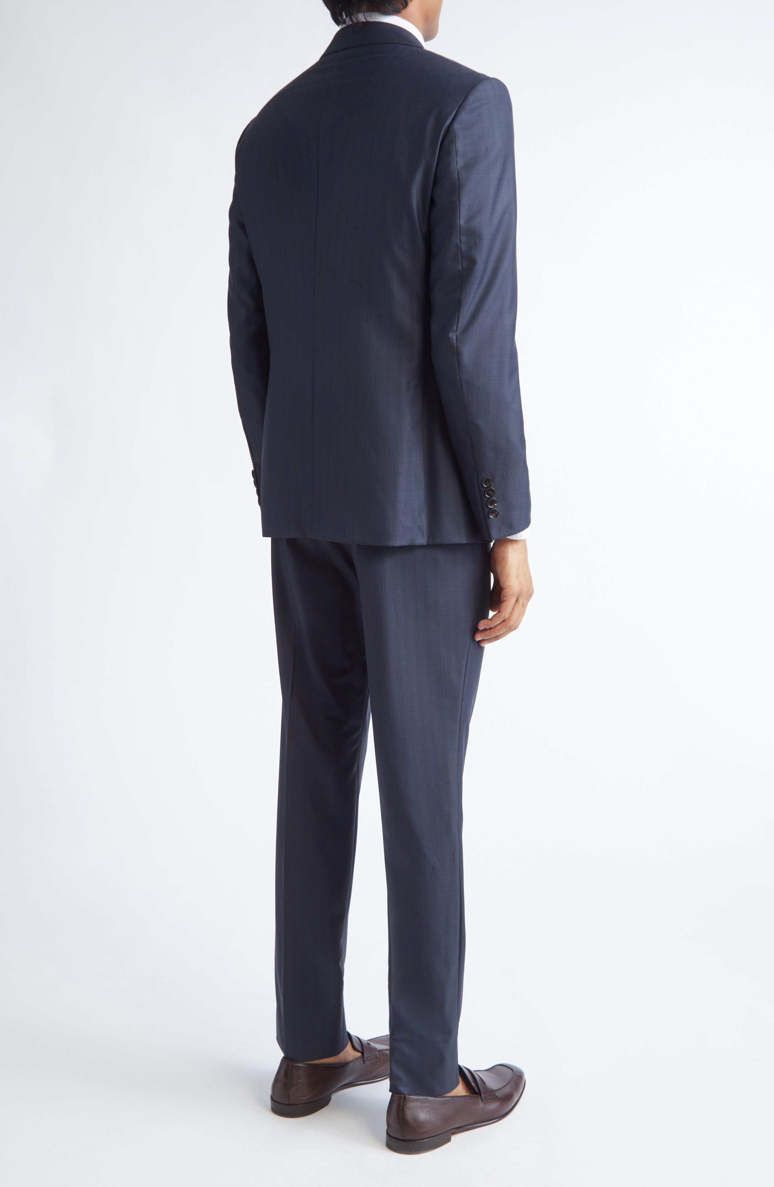 Regular Fit Dark Blue Pinstripe 15milmil15 Wool Suit (Men) | Nordstrom