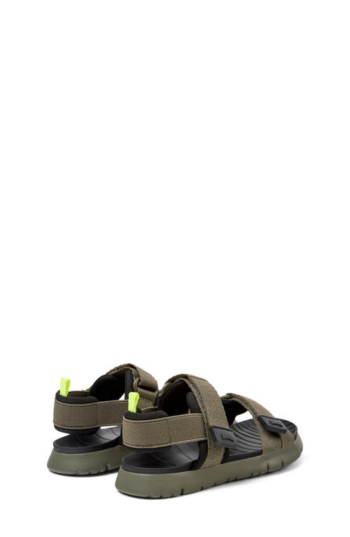 Camper Kids' Oruga Sandal In Medium Green