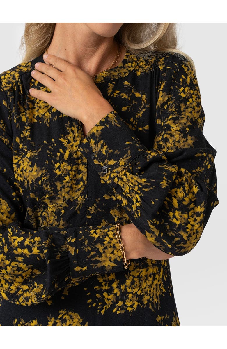 Saint + Sofia Adaline Zip Up Dress, Alternate, color, Yellow Mimosa