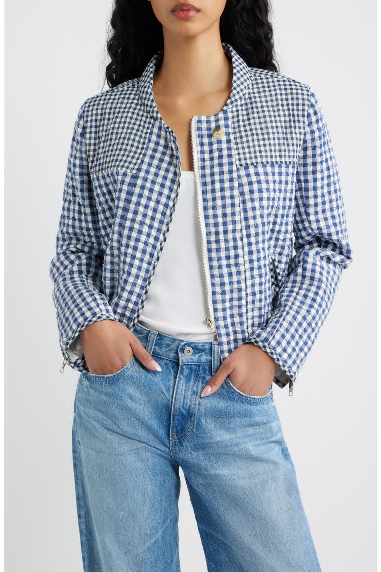 Carlos Quilted Jacket, Main, color, BLUE CHECK GHOST
