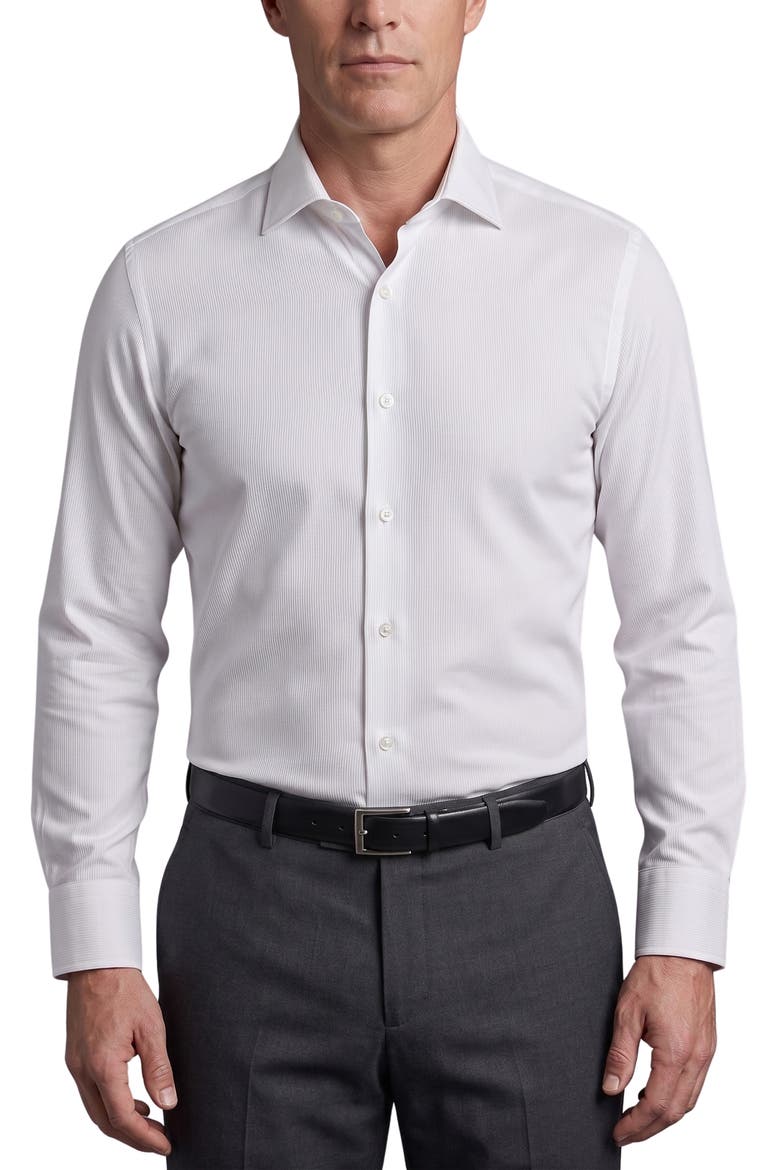 Spread Collar Dress Shirt, Main, color, WHITE