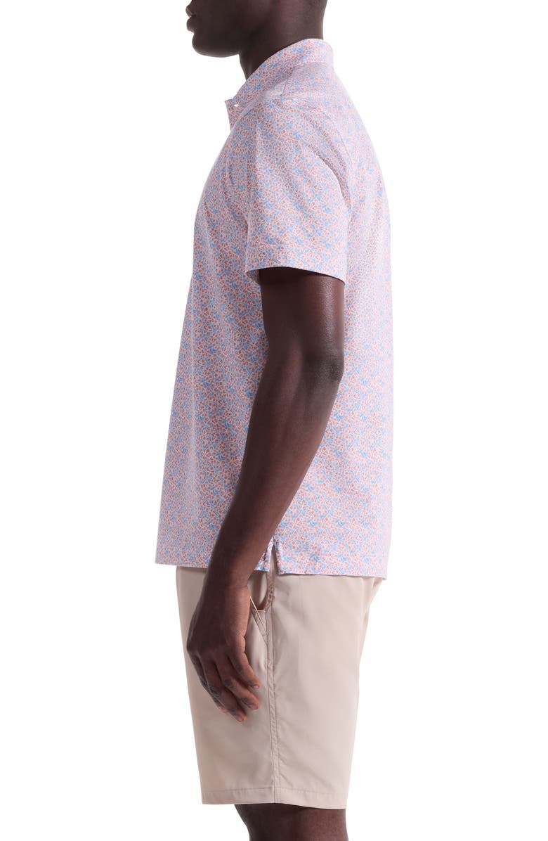 Bugatchi Victor OoohCotton<sup>®</sup> Floral Polo, Alternate, color, Coral