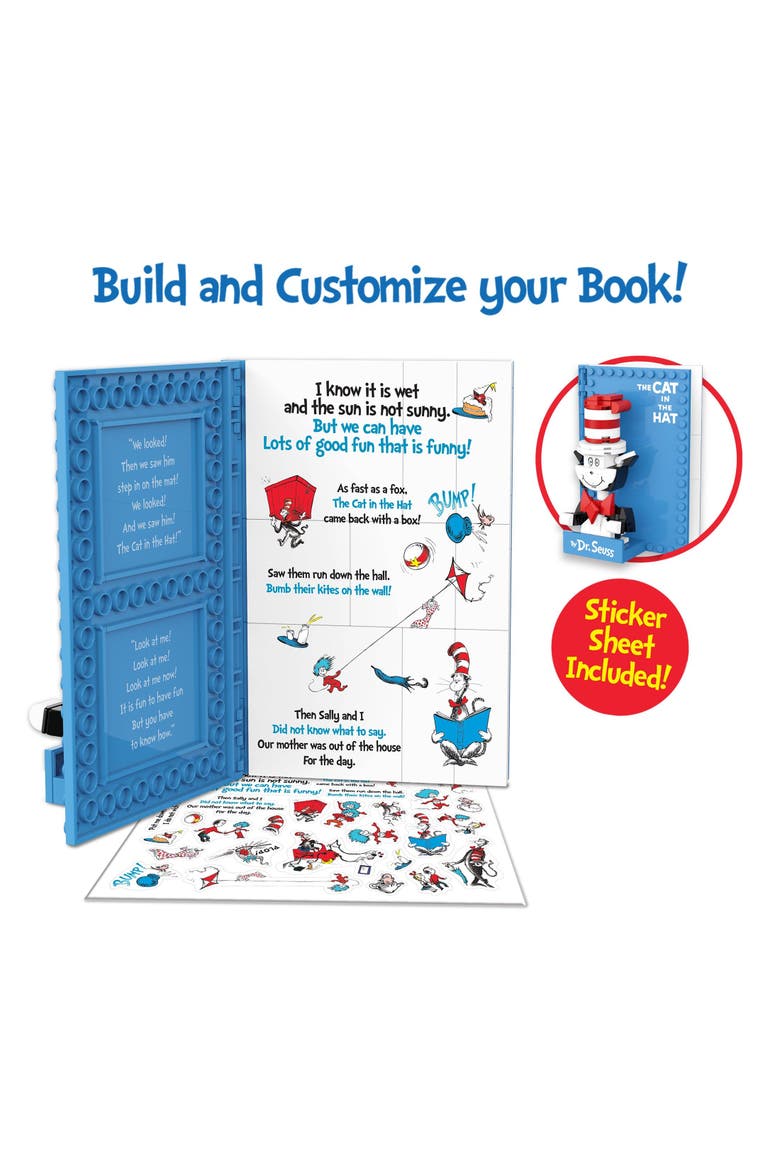 Dr. Seuss The Cat in the Hat Book Building Set, Alternate, color, White