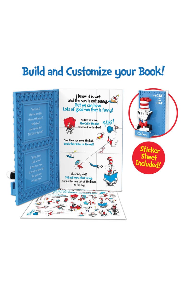 Brickcraft Dr. Seuss The Cat in the Hat Book Building Set, Alternate, color, White